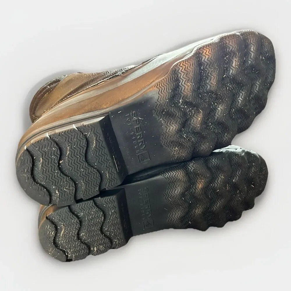 SPERRY Men’s Black Waterproof‎ Avenue Round Toe Lace-Up Duck Boots 8.5 M
